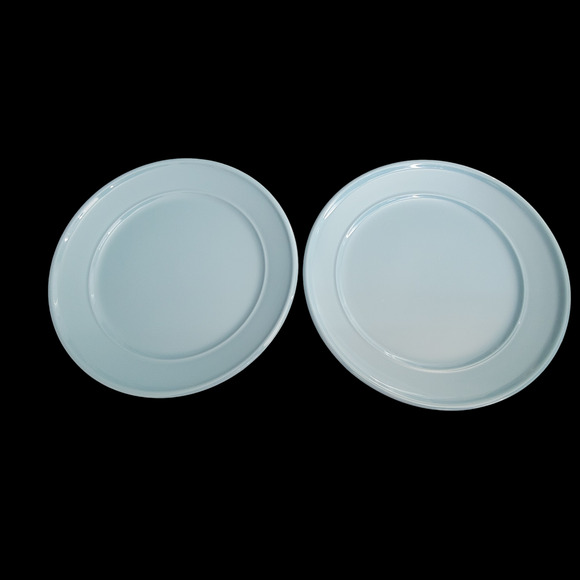 Amelia Topaz Teal Blue Dinner Plates MainStays Stoneware Set of 2 - Picture 2 of 7